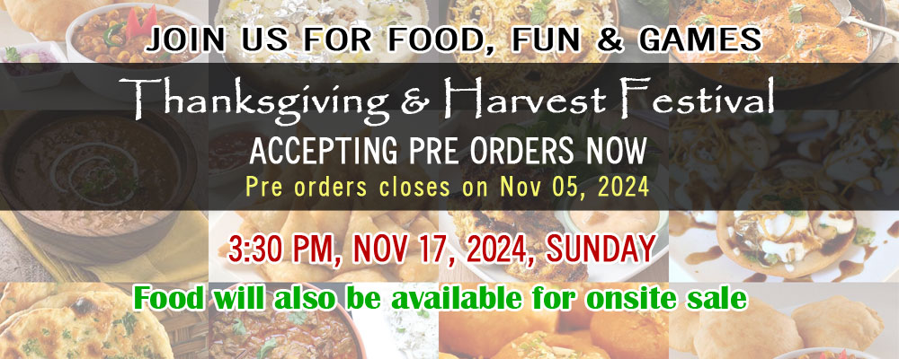 Thanksgiving and Harvest Festival Food Pre-Order