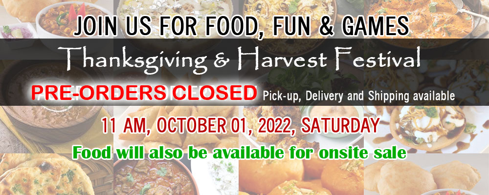Thanksgiving and Harvest Festival Food Pre-Order