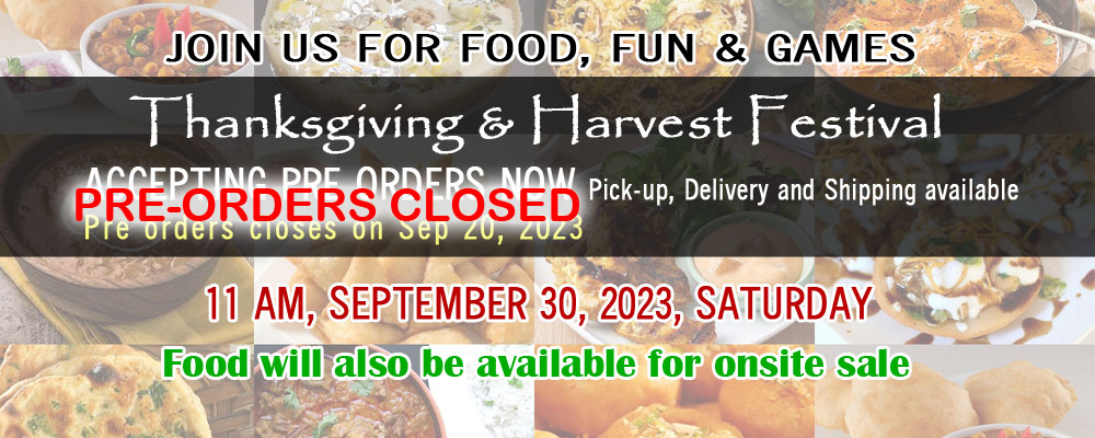 Thanksgiving and Harvest Festival Food Pre-Order